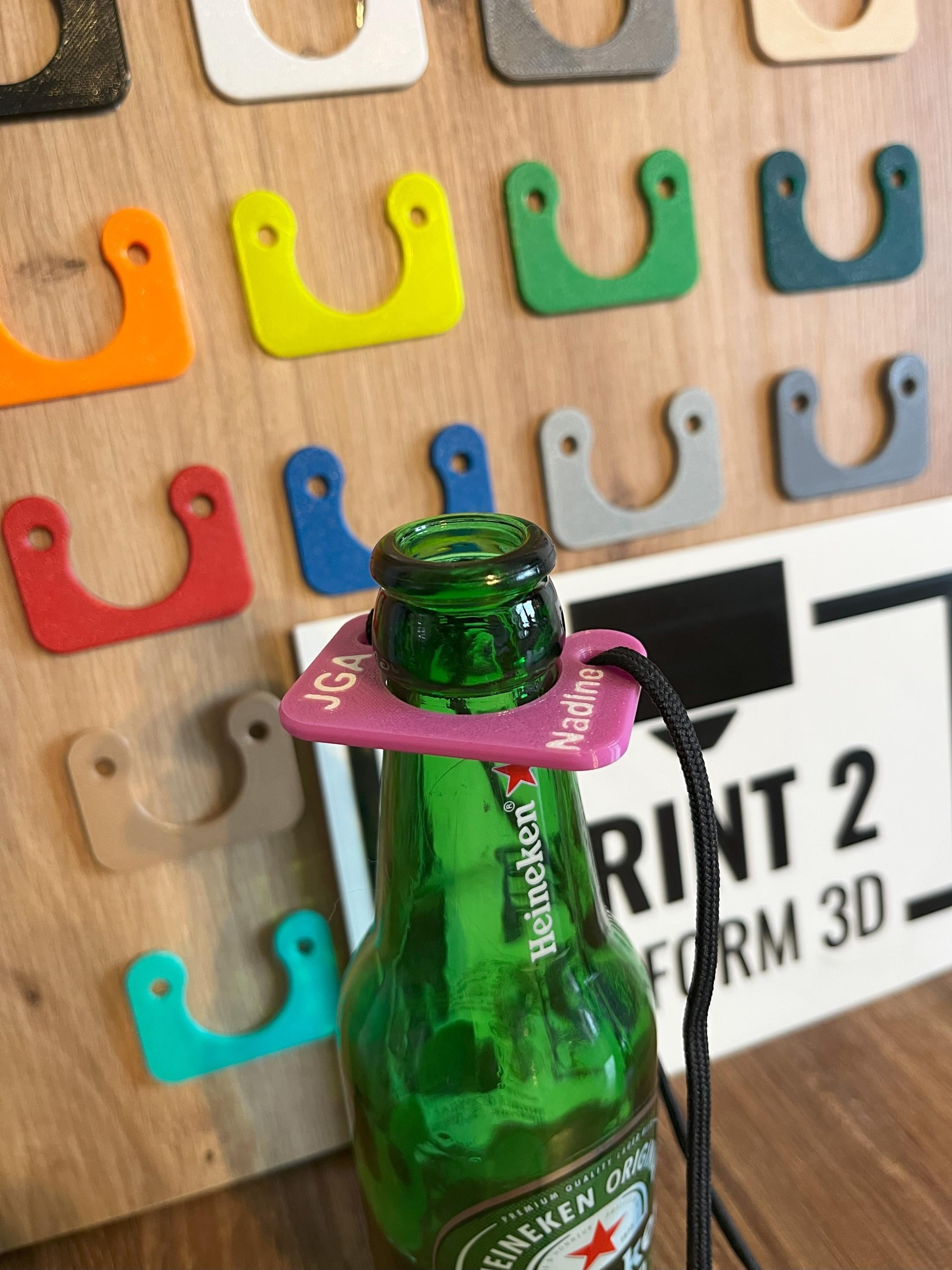 Bottle clip, beer clip, beer clip, bottle holder, bottle holder for May Day, JGA, shooting festival or cabbage party