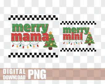 Mama und Mini PNG, Weihnachtsmama png, Retro Weihnachten png, Mama und ich png, Weihnachten png, Weihnachten passendes Shirt Design