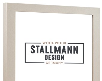 Bilderrahmen LONDON Alu Optik | Posterrahmen Puzzlerahmen aus MDF Holz und Acrylglas | Hergestellt in Deutschland