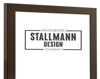 Bilderrahmen LONDON Schwarz Glanz | Posterrahmen Puzzlerahmen aus MDF Holz und Acrylglas | Hergestellt in Deutschland
