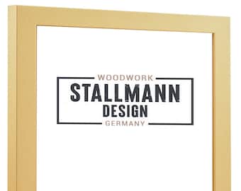 Bilderrahmen LONDON Gold | Posterrahmen Puzzlerahmen aus MDF Holz und Acrylglas | Hergestellt in Deutschland