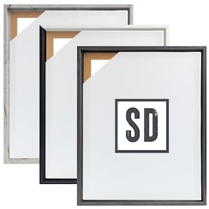 Schaduwvoegframe voor spieraam | MDF-frame voor canvassen met diepte-effect | Kalysto Mix Staal | Lijst zonder glas en achterwand