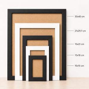 Tavelram med äkta glas | Träram MDF 10x15 till 30x40 cm | Högkvalitativ fotoram LAG-M | Stående och liggande format