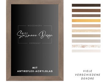 Posterrahmen Mooreiche mit entspiegeltem glas – Hochwertiger Bilderrahmen für Bilder & Poster - Rahmen XL - 40x50 50x70
