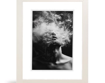 Handgemaakte fotolijst met passe-partout in wit | Modern & Elegant | Muurdecoratie | voor foto's, posters, kunstwerken | Gemaakt in Duitsland