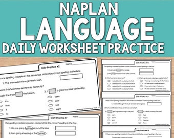 NAPLAN Language Conventions - Practice Tests Year 3 - Daily Worksheets