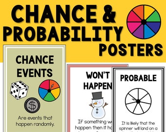Chance and Probability Posters - Math Terminology Resource