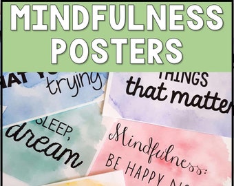 Carteles de Bienestar con Citas Inspiradoras para promover la Resiliencia y la Atención Plena / Carteles para el Aula / Citas para tu Aula / Decoración