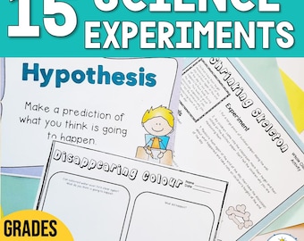 Experimentos científicos sencillos: 15 actividades divertidas y sencillas que incluyen el método científico / Experimentos científicos de 4.º, 5.º y 6.º grado / Primaria