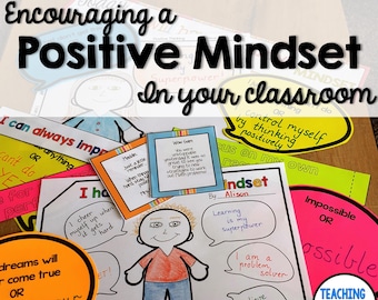 Positive & Growth Mindset Lessons - Activities, Worksheets | Editable Posters | Mindfulness | Believe in Yourself | You Can Do It