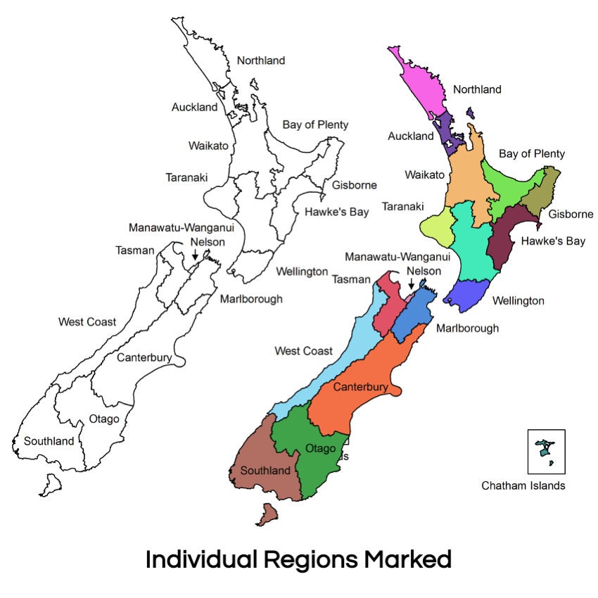 Nz Map Reference New Zealand Maps Clipart | High-resolution Digital Map Illustrations ...