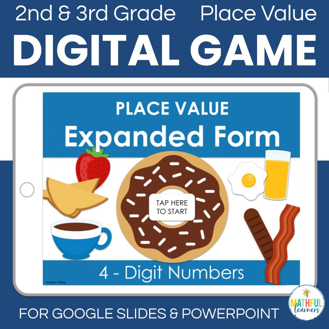 4-digit Expanded Form Place Value DIGITAL MATH GAME | Google Slides ...