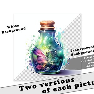 12 Pixie Potion Clipart PNG Fairytale Bundle | Magical Watercolor ...
