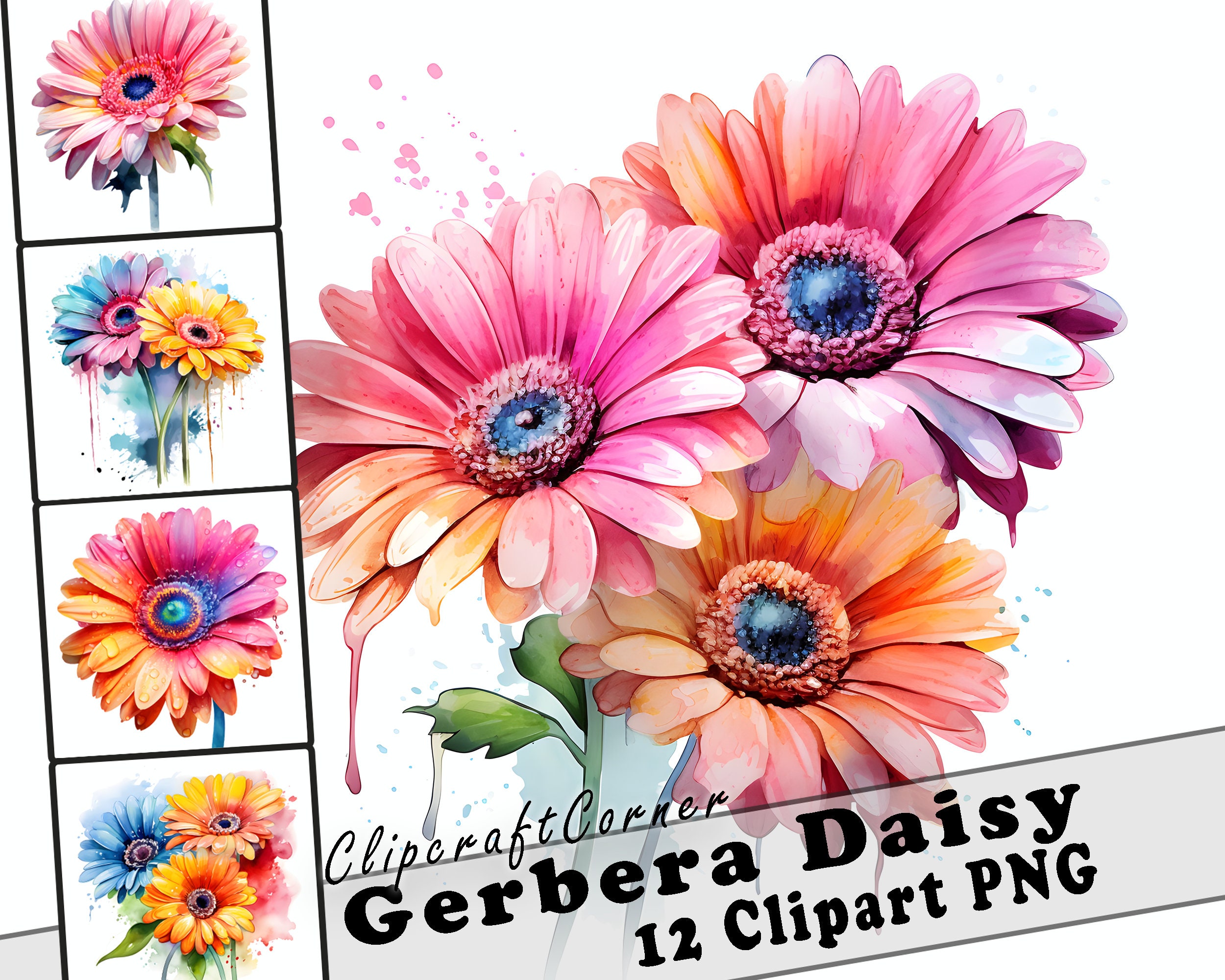 Melrose International Gerbera Daisy Floral Bundle (Set of 6) main image 0