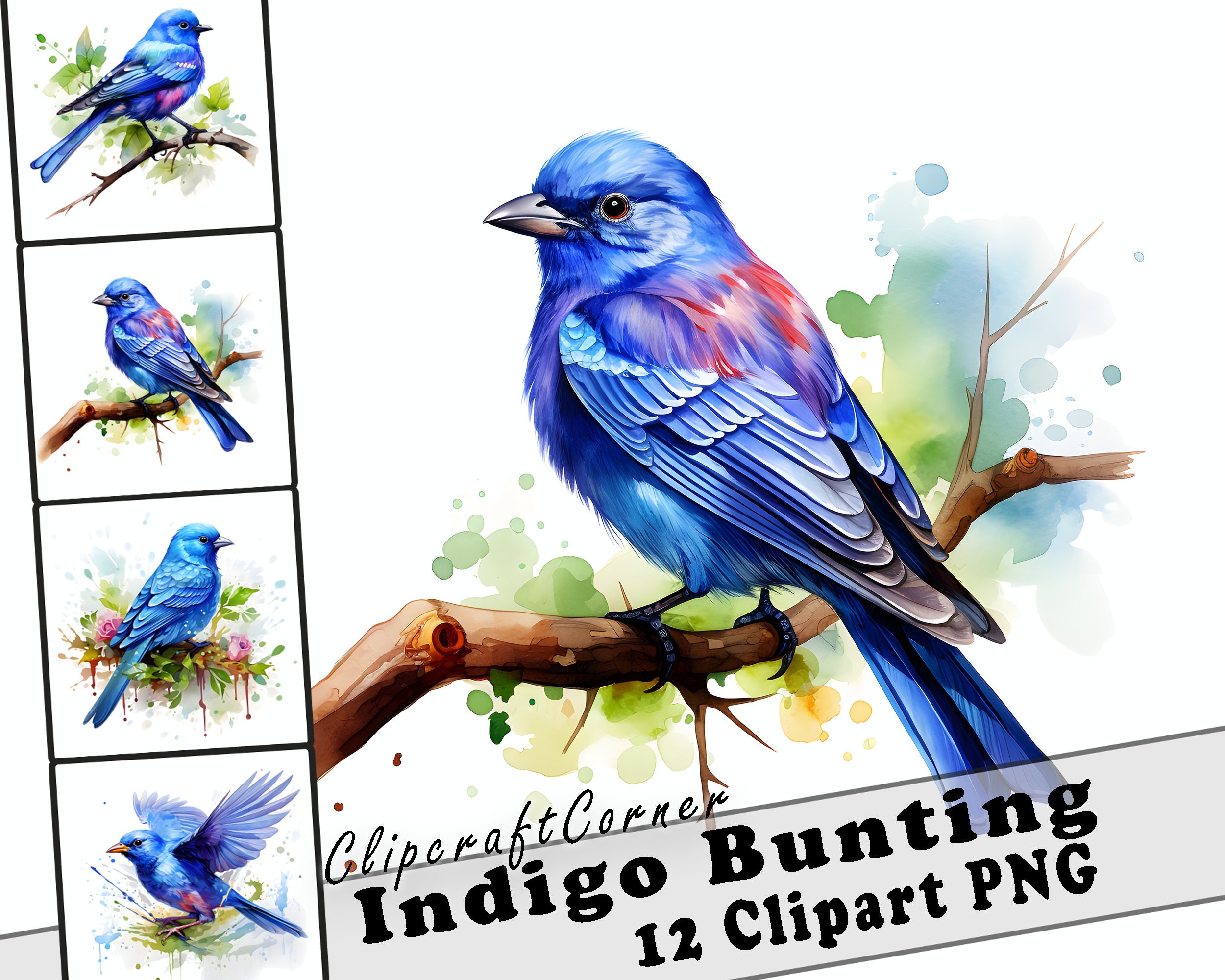 Indigo Bunting - Etsy