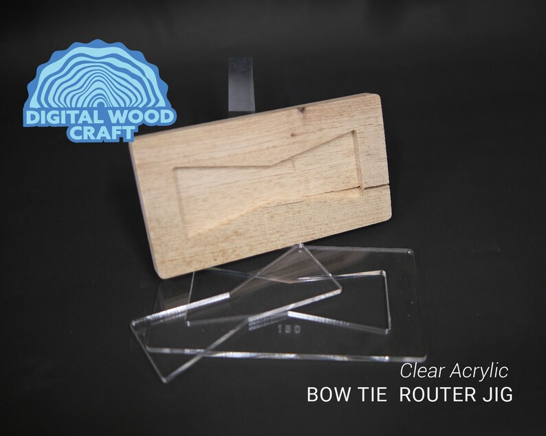 Acrylic Bow Tie Joint Router Jig Butterfly Dutchman Inlay Mortice 4