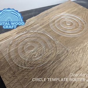 Acrylic Circle Joint Router Jig - Woodworking Template Guide Inlay ...