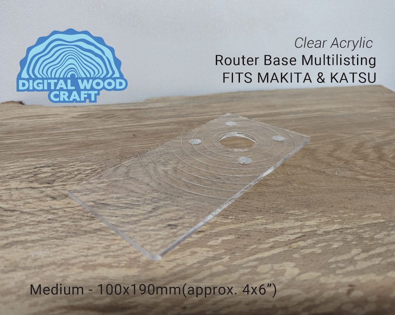 MAKITA Katsu Router Base Replacement - Clear Acrylic - 4 Different ...
