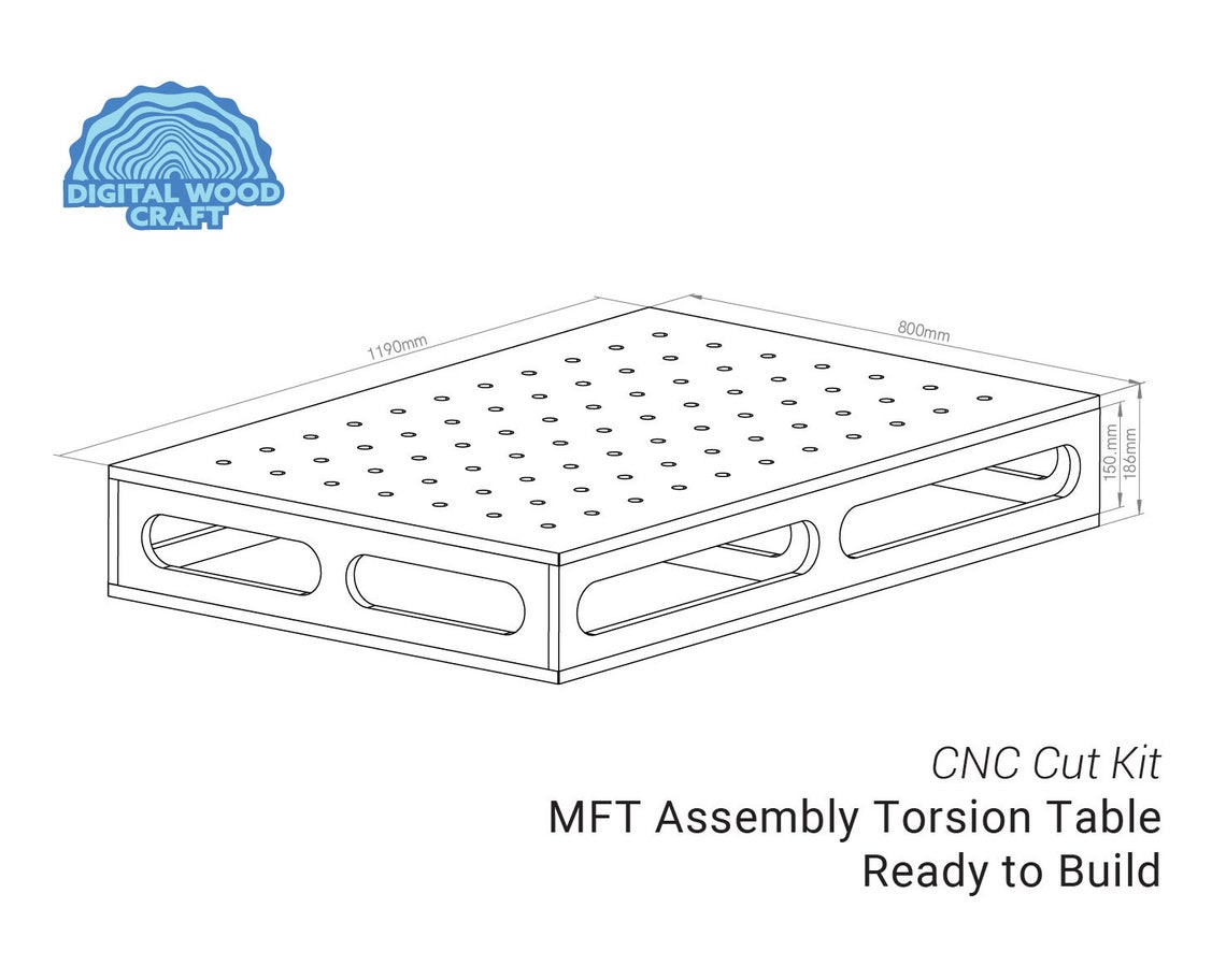 Box Assembly Table MFT Torsion Box Assembly Table Wood Work Bench Kit 1190x800mm MDF ...
