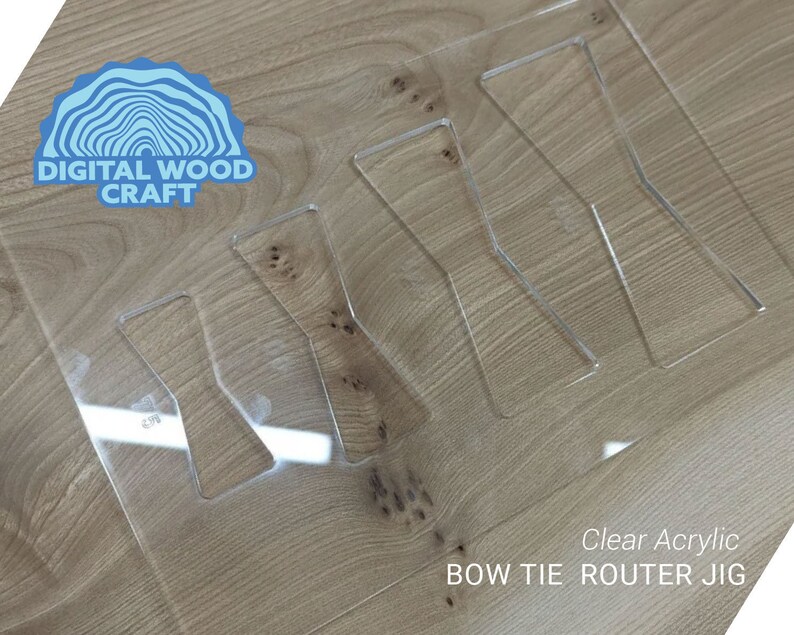 Acrylic Bow Tie Joint Router Jig Butterfly Dutchman Inlay Mortice 4