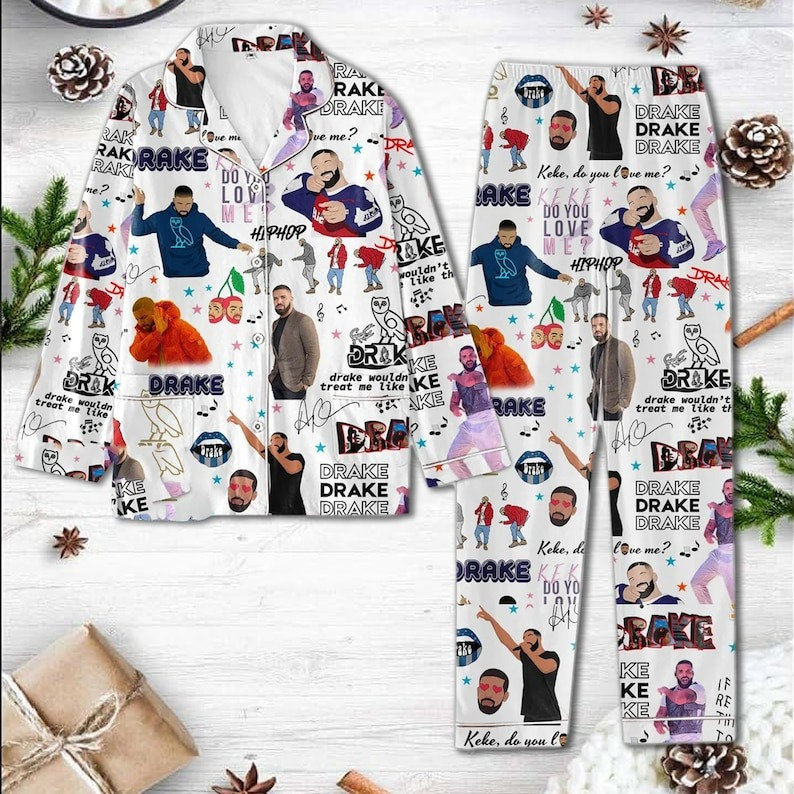 Drake Pajamas Set, Drake Rap Pajamas, Drake Rapper Pyjamas sold by ...