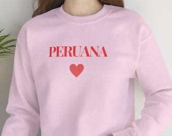 Peruana | peruvian pride | latina sweater | minimalist sweater | mothers day birthday or holiday gift | cumpleaños | peru