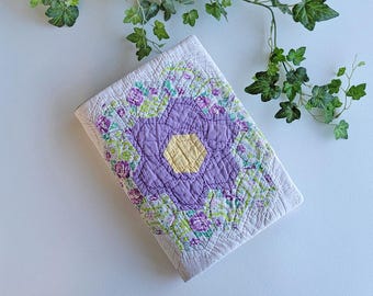 Vintage Quilted Bible Cover: Shabby Chic Book Protector
