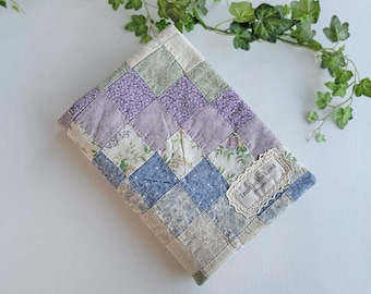 Vintage Quilted Bible Cover, Floral Book Protector, Customized
