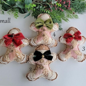 Vintage Quilted Gingerbread Man | Primitive Christmas Decor