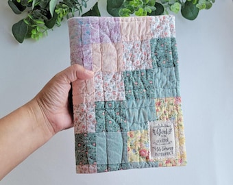 Funda para Biblia acolchada vintage con cruz, funda para Biblia acolchada.