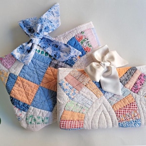 Vintage Quilt Bible Cover | Handmade Patchwork Book Sleeve