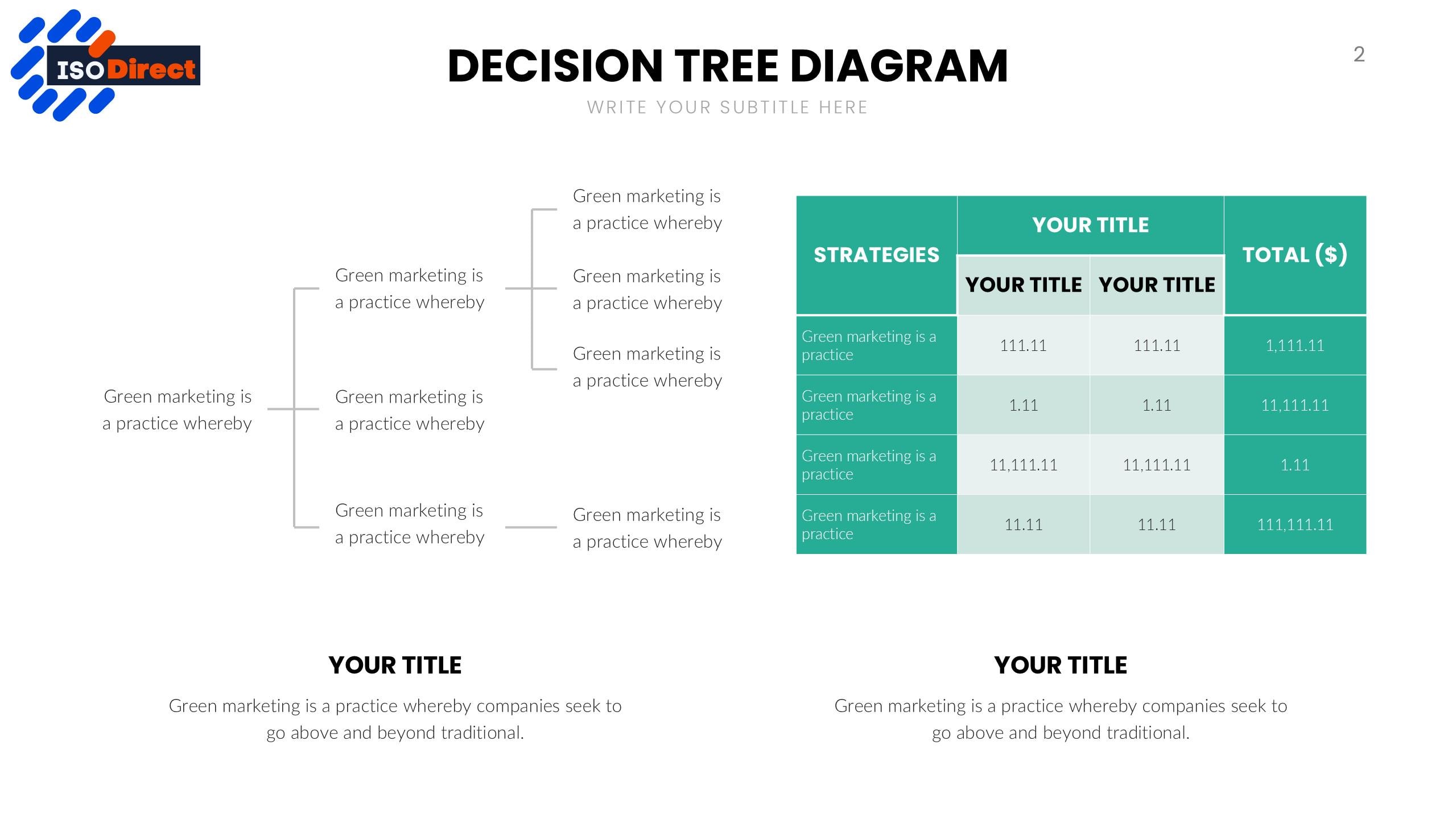 Decision Tree Powerpoint Template | Strategy & Risk Analysis (PPTX) - Etsy