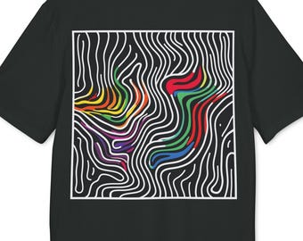 Maglietta psichedelica astratta: Lucid Lines Festival Rave Top