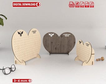 Earring Stand Laser Cut File: Jewelry Organizer SVG DXF PDF (Digital Download)