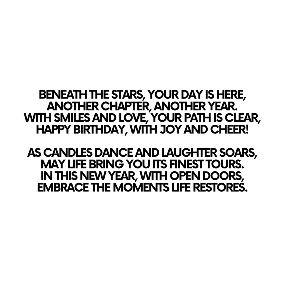 Poetic Birthday Card Heartfelt Wishes in Every Line Etsy