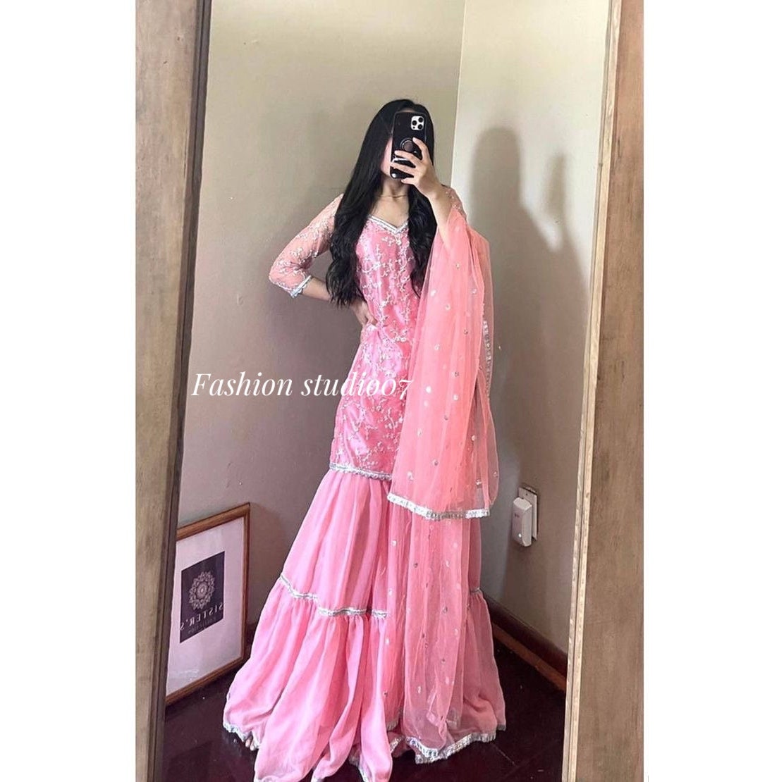 Pink sharara discount