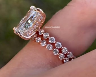 【美品】4℃ ダイヤモンドソリティアリング　0.161カラット 4カラット ラディアントカット モアッサナイト ソリティア エンゲージ