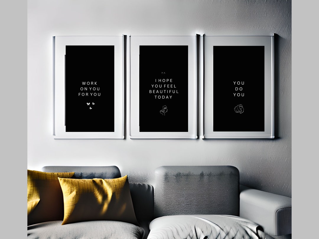 Printable Motivational Wall Art Black Downloadable Print - Etsy