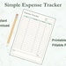 Simple Expense Tracker - Digital Download - Printable PDF and Fillable ...