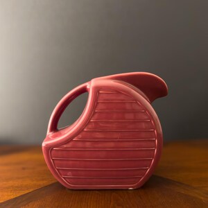 Art Deco Style Pitcher by Feltman Langer 1980s Maroon image 5