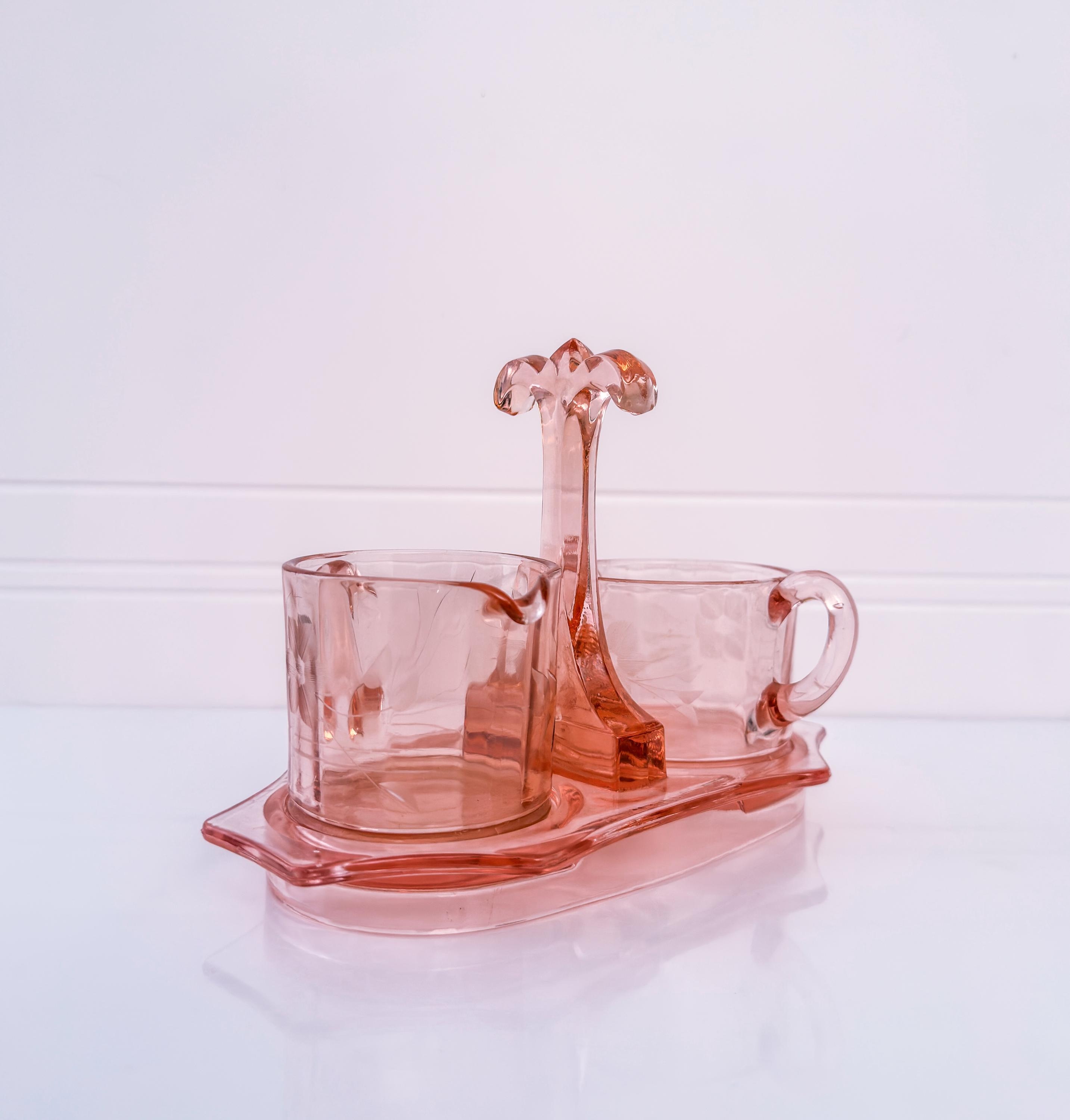 Vintage Glassware With Carrier - Etsy