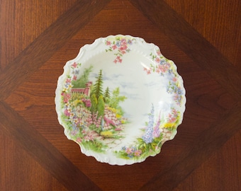 Royal Albert Kentish Rockery Plate, Vintage Bone China, Floral Garden