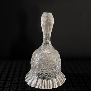 Vintage Fenton Clear Glass “Daisy and Button” Pattern Bell