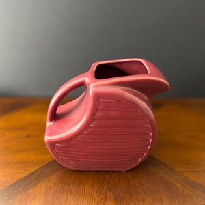 Art Deco Style Pitcher by Feltman Langer 1980s Maroon image 6