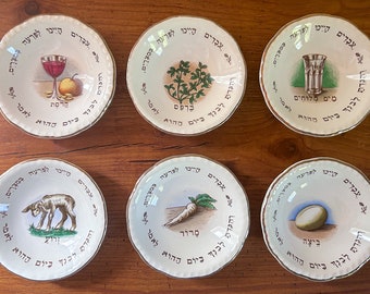 Vintage Set of Six Passover Seder Bowls