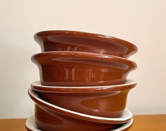 Set of 5 Vintage Soup/Ceramic Bowls by Hall China Co. #392