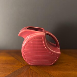 Art Deco Style Pitcher by Feltman Langer 1980s Maroon image 2