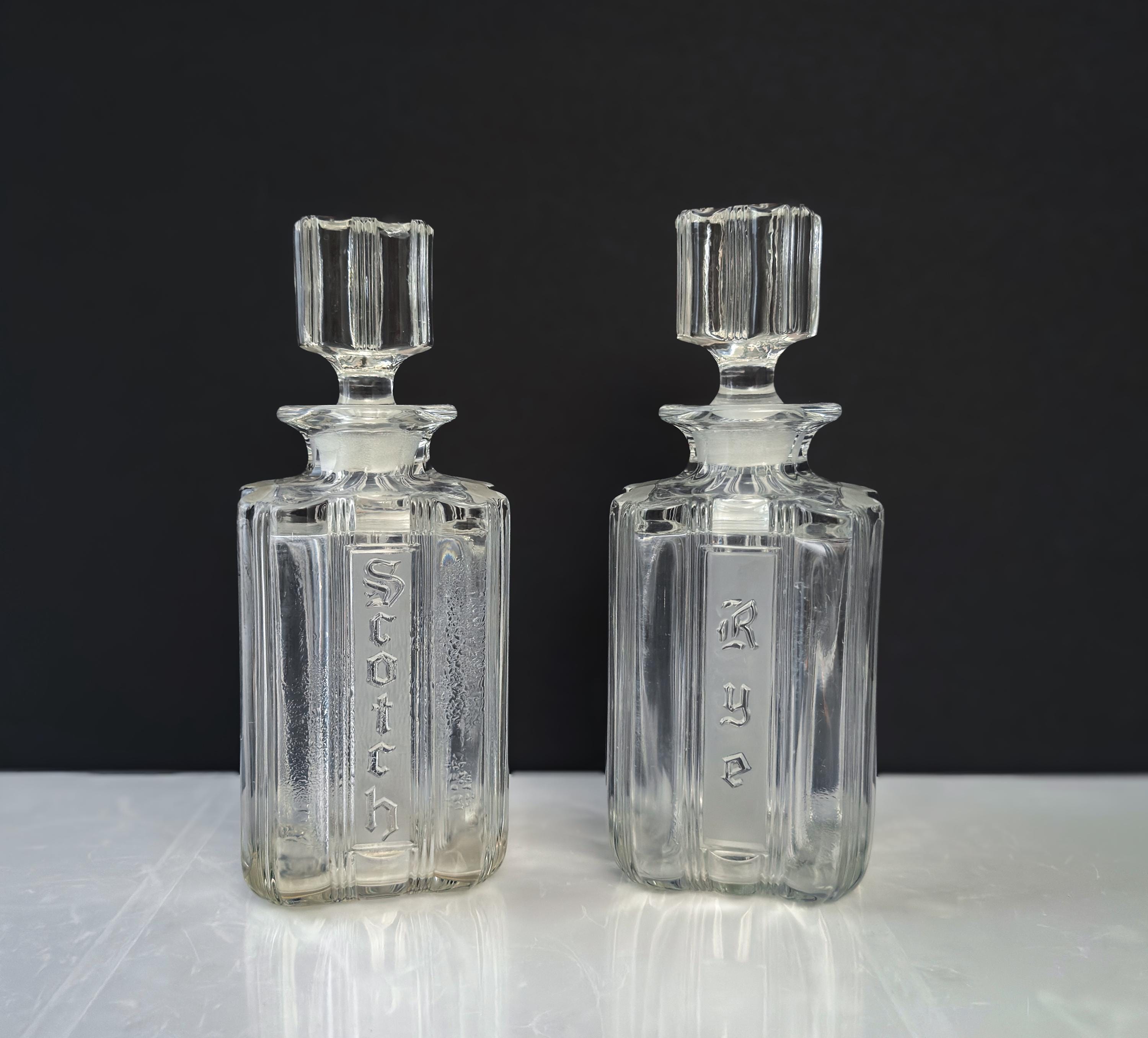 Vintage Crystal Decanter Lot - Etsy