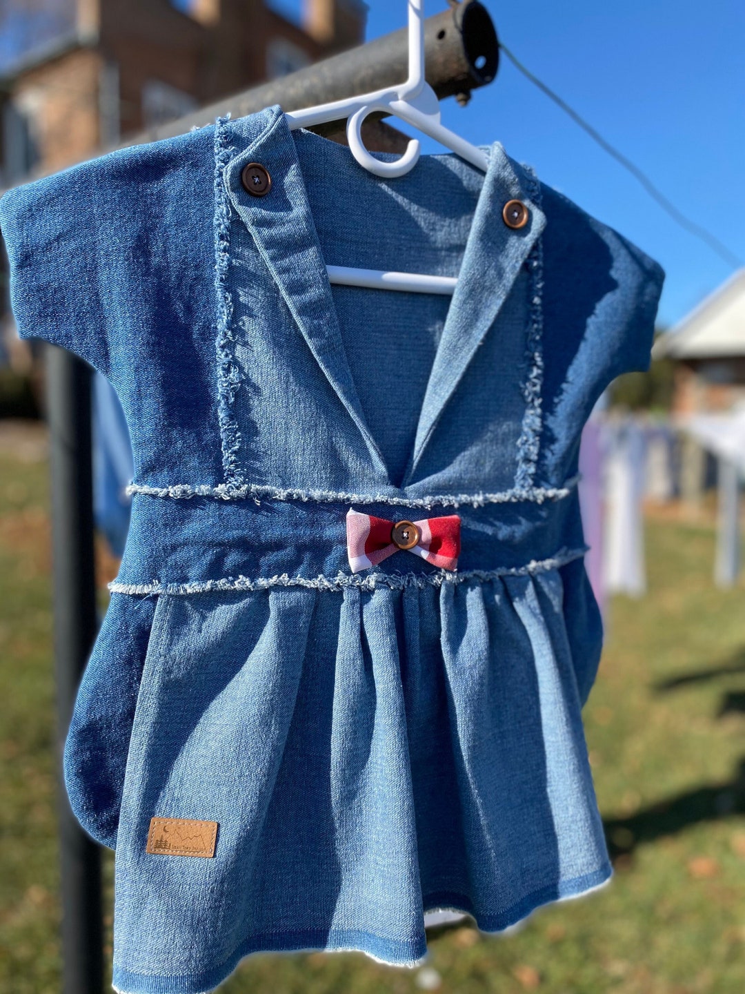 Clothespin Bag Handmade Vintage Style Upcycled Denim Patchwork Etsy