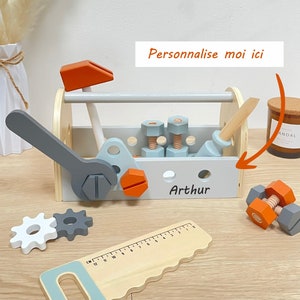 Customizable Wooden Toolbox - personalized children&#39;s birthday gift, 2 year old baby, personalized children&#39;s toy, children&#39;s birthday